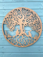 Indlæs billede til gallerivisning Handmade rusty 61.5cm wall plaque of rabbits Woodland animals Tree Wall Plaque, Rusted Aged Metal, Garden Wall Art - Marissa's Garden & Gift
