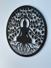 Charger l'image dans la galerie, Handmade black 60cm budha tree of life with roots wall art suitable for indoors/outdoors anniversary/birthday gift - Marissa's Garden & Gift