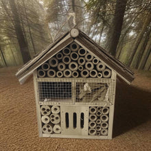 Afbeelding in Gallery-weergave laden, Handmade wooden house shaped large insect house - Marissa's Garden & Gift