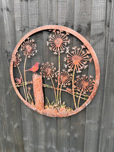 Load image into Gallery viewer, Handmade rusty 60cm wall plaque of blackbird birds Tree Wall Plaque, Rusted coloured Metal, Garden/indoor Wall Art with peeling effect - Marissa's Garden & Gift