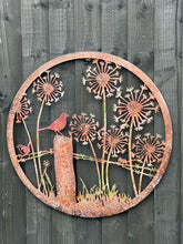 Load image into Gallery viewer, Handmade rusty 60cm wall plaque of blackbird birds Tree Wall Plaque, Rusted coloured Metal, Garden/indoor Wall Art with peeling effect - Marissa's Garden & Gift