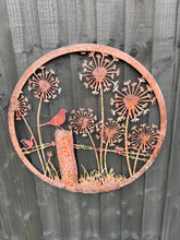 Load image into Gallery viewer, Handmade rusty 60cm wall plaque of blackbird birds Tree Wall Plaque, Rusted coloured Metal, Garden/indoor Wall Art with peeling effect - Marissa's Garden & Gift