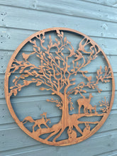 Load image into Gallery viewer, Handmade rusty 61.5cm wall plaque of Woodland animals Tree Wall Plaque, Rusted Aged Metal, Garden Wall Art - Marissa's Garden & Gift