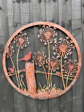 Load image into Gallery viewer, Handmade rusty 60cm wall plaque of blackbird birds Tree Wall Plaque, Rusted coloured Metal, Garden/indoor Wall Art with peeling effect - Marissa's Garden & Gift