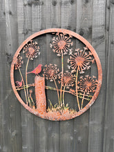 Load image into Gallery viewer, Handmade rusty 60cm wall plaque of blackbird birds Tree Wall Plaque, Rusted coloured Metal, Garden/indoor Wall Art with peeling effect - Marissa's Garden & Gift