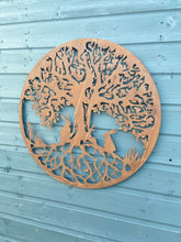 Indlæs billede til gallerivisning Handmade rusty 61.5cm wall plaque of rabbits Woodland animals Tree Wall Plaque, Rusted Aged Metal, Garden Wall Art - Marissa's Garden & Gift