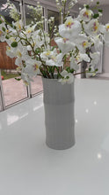 Load and play video in Gallery viewer, White small vase 30cm Floor vase or table vase
