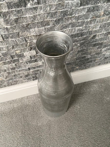 Silver handmade bamboo tall vase 47cm floor vase or table vase