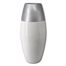Load image into Gallery viewer, Silver top & white handmade bamboo vase 45cm floor vase or table vase - Marissa's Garden & Gift