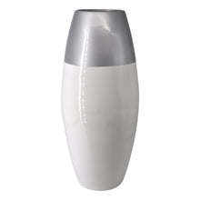 Load image into Gallery viewer, Silver top & white handmade bamboo vase 45cm floor vase or table vase - Marissa's Garden & Gift