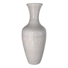 Laden Sie das Bild in den Galerie-Viewer, White handmade bamboo vase 60cm tall floor or table vase - Marissa's Garden & Gift