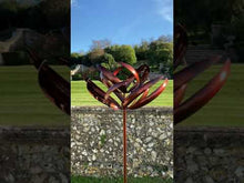 Load and play video in Gallery viewer, Burghley garden wind sculpture spinner bronze
