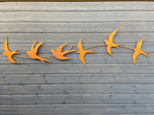 Load image into Gallery viewer, Handmade rusty Metal garden/outdoor Swallow Wall Art
