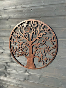 Handmade bronze tree of life wall art indoors/outdoors 61.5cm