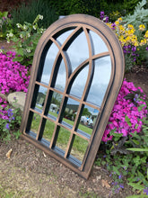 Indlæs billede til gallerivisning Henley Bronze with black touch arched Outdoor/Indoor mirror measuring 72 x 52 x 3cm - Marissa's Garden & Gift