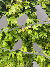 Load image into Gallery viewer, Silver grey garden/outdoor bird trellis plant support measuring 139cm high
