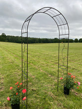 Laden Sie das Bild in den Galerie-Viewer, Hollywell Garden Rose Arch black with gold leaves - Marissa's Garden & Gift