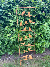 Afbeelding in Gallery-weergave laden, Rusty garden/outdoor bird trellis plant support measuring 139cm high - Marissa's Garden & Gift