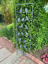 Load image into Gallery viewer, Silver grey garden/outdoor bird trellis plant support measuring 139cm high - Marissa's Garden & Gift