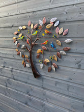 Indlæs billede til gallerivisning Coloured birds in a heart shaped tree wall art for indoors/outdoors - Marissa's Garden & Gift