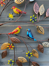 Indlæs billede til gallerivisning Coloured birds in a heart shaped tree wall art for indoors/outdoors - Marissa's Garden & Gift