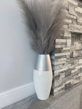 Load image into Gallery viewer, Silver top & white handmade bamboo vase 45cm floor vase or table vase - Marissa's Garden & Gift