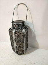 Afbeelding in Gallery-weergave laden, Damasque Solar Powered Silver Decorative Garden Lantern - Marissa's Garden & Gift