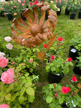Load image into Gallery viewer, Handmade rusty garden/outdoor chrysanthemum metal garden flower 119cm - Marissa's Garden & Gift