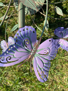 Harrogate Butterfly Lilac & Verdigris Garden Wind Sculpture Spinner