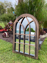 Indlæs billede til gallerivisning Henley Bronze with black touch arched Outdoor/Indoor mirror measuring 72 x 52 x 3cm - Marissa's Garden & Gift