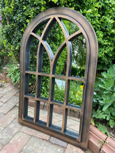 Indlæs billede til gallerivisning Henley Bronze with black touch arched Outdoor/Indoor mirror measuring 72 x 52 x 3cm - Marissa's Garden & Gift