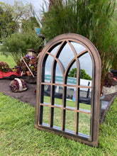 Indlæs billede til gallerivisning Henley Bronze with black touch arched Outdoor/Indoor mirror measuring 72 x 52 x 3cm - Marissa's Garden & Gift
