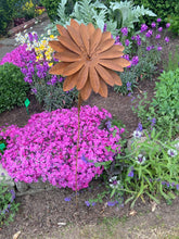 Load image into Gallery viewer, Handmade rusty metal garden/outdoor Dahlia 120cm - Marissa's Garden & Gift