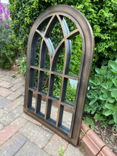 Indlæs billede til gallerivisning Henley Bronze with black touch arched Outdoor/Indoor mirror measuring 72 x 52 x 3cm - Marissa's Garden & Gift
