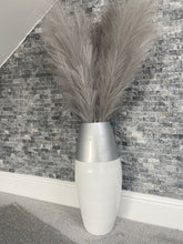 Load image into Gallery viewer, Silver top & white handmade bamboo vase 45cm floor vase or table vase - Marissa's Garden & Gift