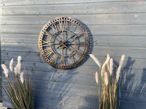 Oversized Bronze Skeleton outdoor/indoor clock 61cm