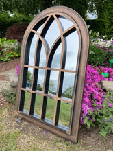 Indlæs billede til gallerivisning Henley Bronze with black touch arched Outdoor/Indoor mirror measuring 72 x 52 x 3cm - Marissa's Garden & Gift