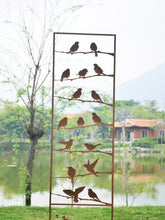 Afbeelding in Gallery-weergave laden, Rusty garden/outdoor bird trellis plant support measuring 139cm high - Marissa's Garden & Gift