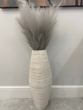 Laden Sie das Bild in den Galerie-Viewer, 60cm tall white washed with natural colourings handmade bamboo vase - Marissa's Garden & Gift