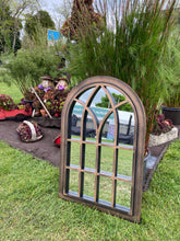 Indlæs billede til gallerivisning Henley Bronze with black touch arched Outdoor/Indoor mirror measuring 72 x 52 x 3cm - Marissa's Garden & Gift