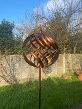 Indlæs billede til gallerivisning Kenwood Burnished Gold Garden Wind Sculpture Spinner - Marissa's Garden & Gift