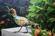 Load image into Gallery viewer, Darcy the Metal pheasant in a colourful Art Deco pattern measuring 41.5 x 10 x 27.5cm
