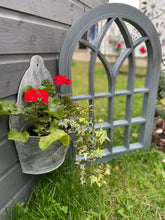 Indlæs billede til gallerivisning Belgravia Grey with black touch arched Outdoor/Indoor mirror measuring 76 x 51 x 4cm - Marissa's Garden & Gift