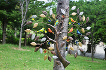 Indlæs billede til gallerivisning Coloured birds in a heart shaped tree wall art for indoors/outdoors - Marissa's Garden & Gift