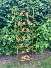 Afbeelding in Gallery-weergave laden, Rusty garden/outdoor bird trellis plant support measuring 139cm high - Marissa's Garden & Gift
