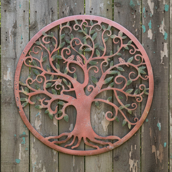 Handmade peeling effect tree of life wall art indoors/outdoors 60cm - Marissa's Garden & Gift