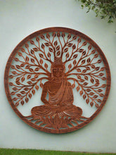Indlæs billede til gallerivisning Handmade bronze 40cm budha tree of life with roots wall art suitable for indoors/outdoors anniversary/birthday gift - Marissa's Garden &amp; Gift
