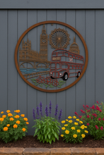 Indlæs billede til gallerivisning Handmade peeling bronze with colour the city of London iconic sights wall art indoors/outdoors 60cm - Marissa's Garden &amp; Gift

