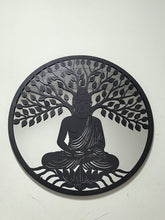 Laden Sie das Bild in den Galerie-Viewer, Handmade 60cm black metal Wall Plaque with acrylic mirror, colourful Metal, Garden/indoor Wall Art powder coated steel - Marissa's Garden &amp; Gift
