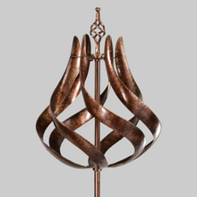 Load image into Gallery viewer, Roseland burnished gold garden wind sculpture spinner - Marissa's Garden &amp; Gift
